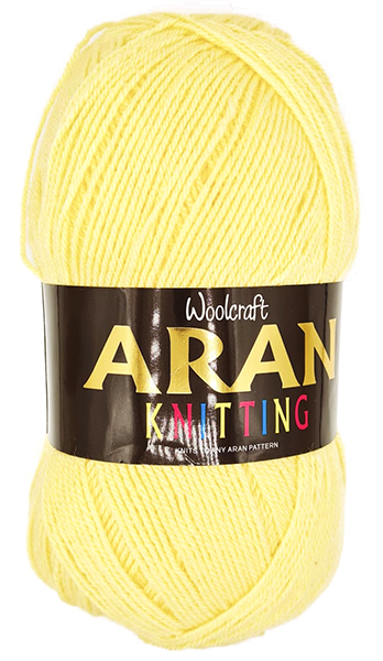 Aran Yarn 25% Wool 400g Balls x2 910 Sunshine